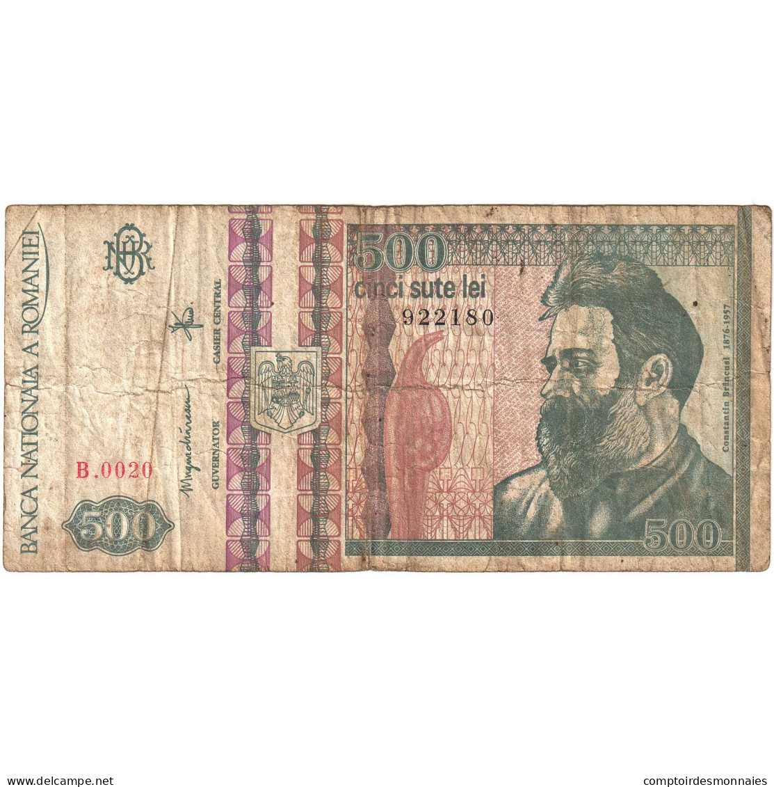 Roumanie, 500 Lei, 1992, 1992-12, KM:101b, B+ - Roumanie