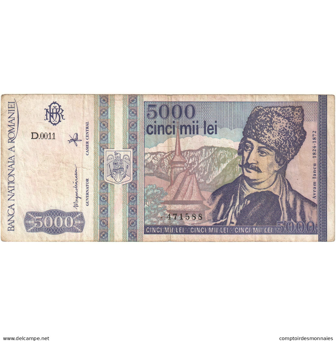 Roumanie, 5000 Lei, 1993, Mai 1993, KM:104a, TTB - Roumanie