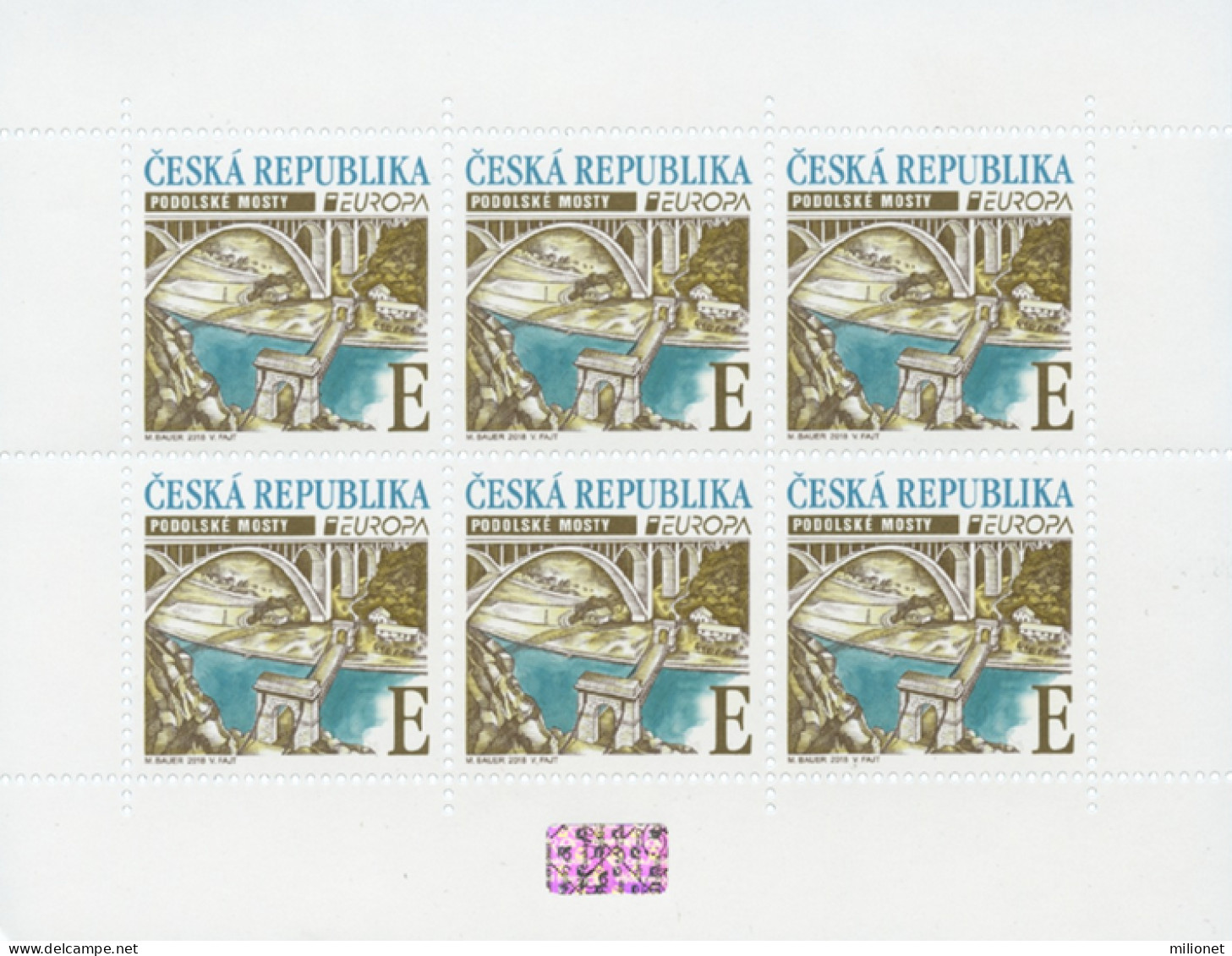 SALE!!! REP. CHECA CZECH REPUBLIC 2018 EUROPA CEPT BRIDGES Sheetlet Of 6 Stamps MNH ** - 2018