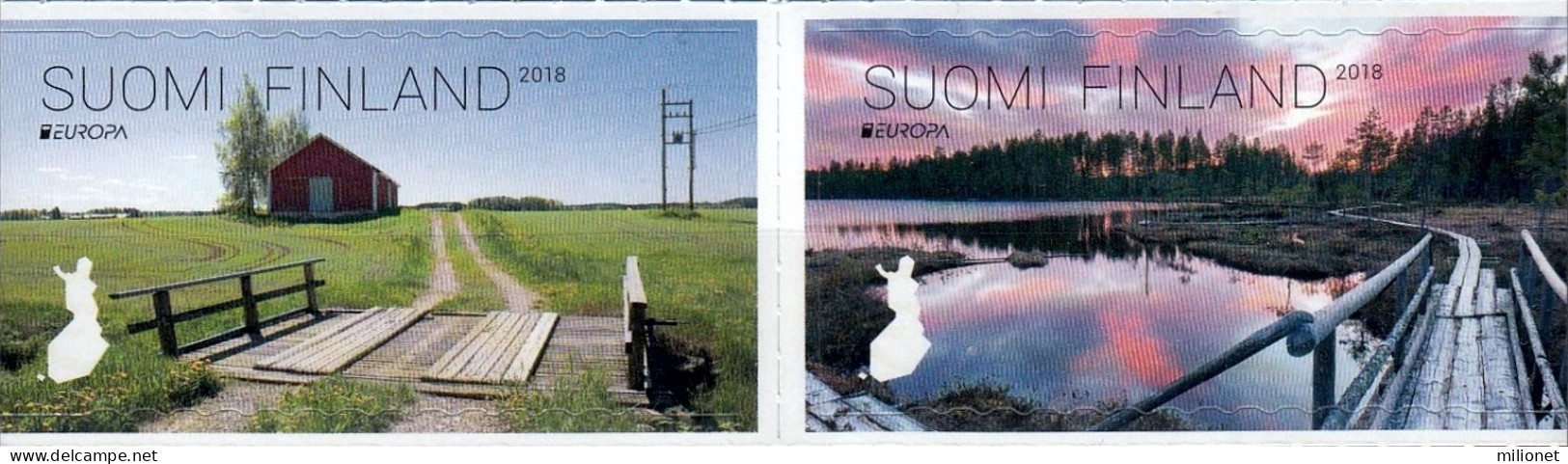 SALE!!! FINLAND FINLANDIA FINLANDE FINNLAND 2018 EUROPA CEPT BRIDGES 2 Stamps MNH ** - 2018