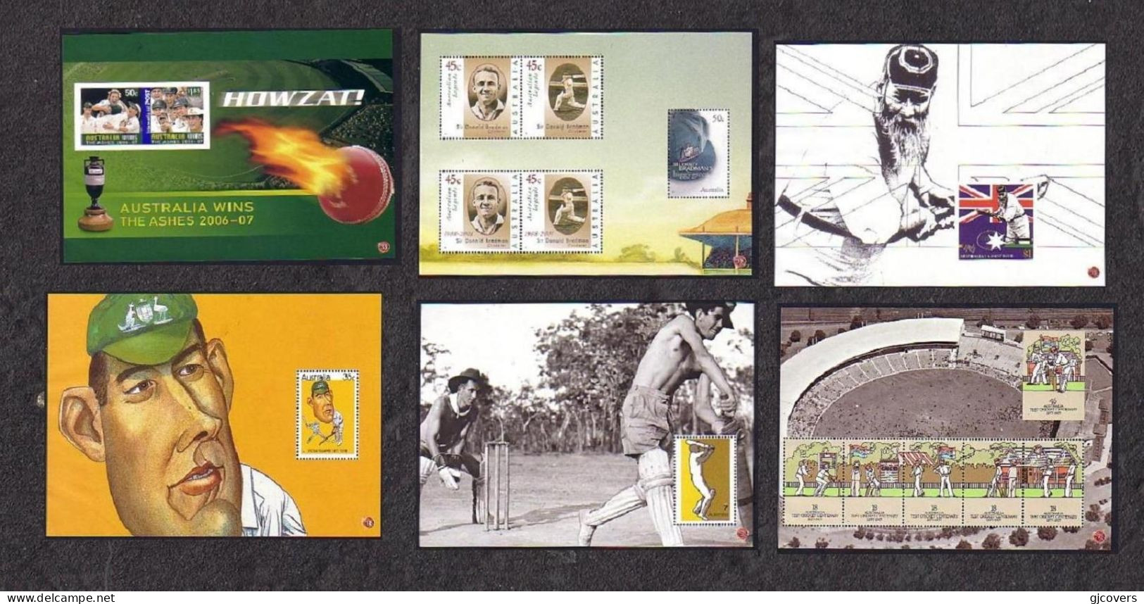 Australia - Six Sheetlets Showing Cricket MNH - Read Description - Each Sheetlet Is Special - Neufs