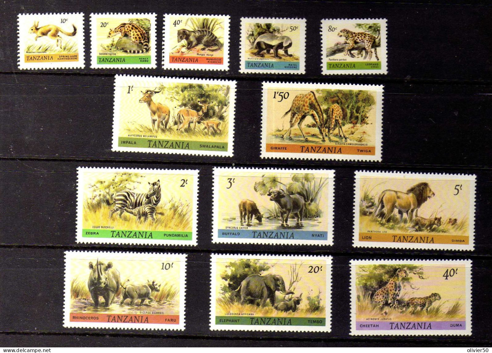 Tanzanie - 1980 - Serie Courante - Faune Sauvage - Neufs** - MNH - Tanzanie (1964-...)