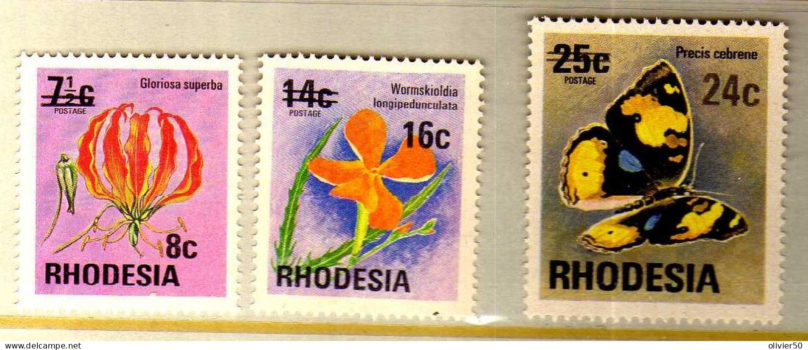 Rhodesie - 1976 - Faune - Flore Surchargees -- Neufs** - MNH - Rhodesien (1964-1980)