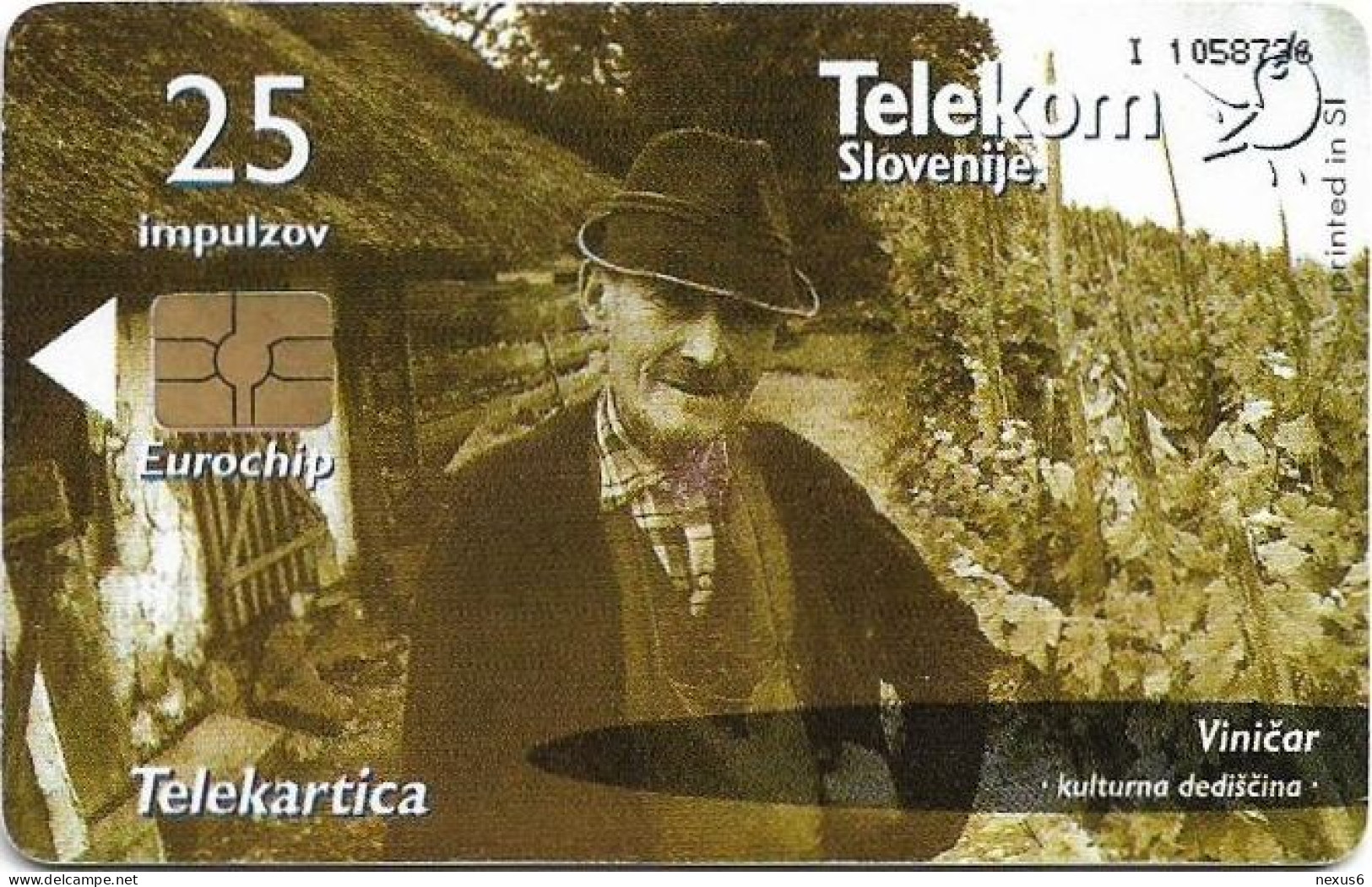 Slovenia - Telekom Slovenije - Vineyard Cottages - Vinedresser, Gem5 Black, 09.2003, 25Units, 5.980ex, Used - Slovenia