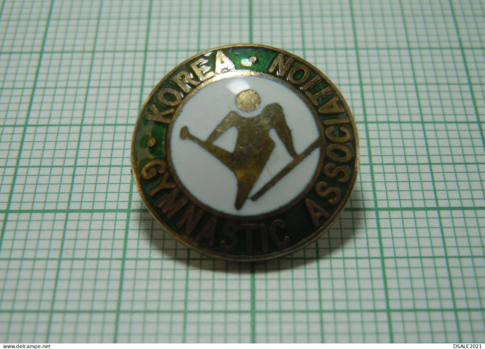Corée KOREA Gymnastic Association (KGA), Gymnastique, Ginnastica, Turnen, Vintage Enamel Button Badge, Abzeichen  Ds1226 - Gimnasia
