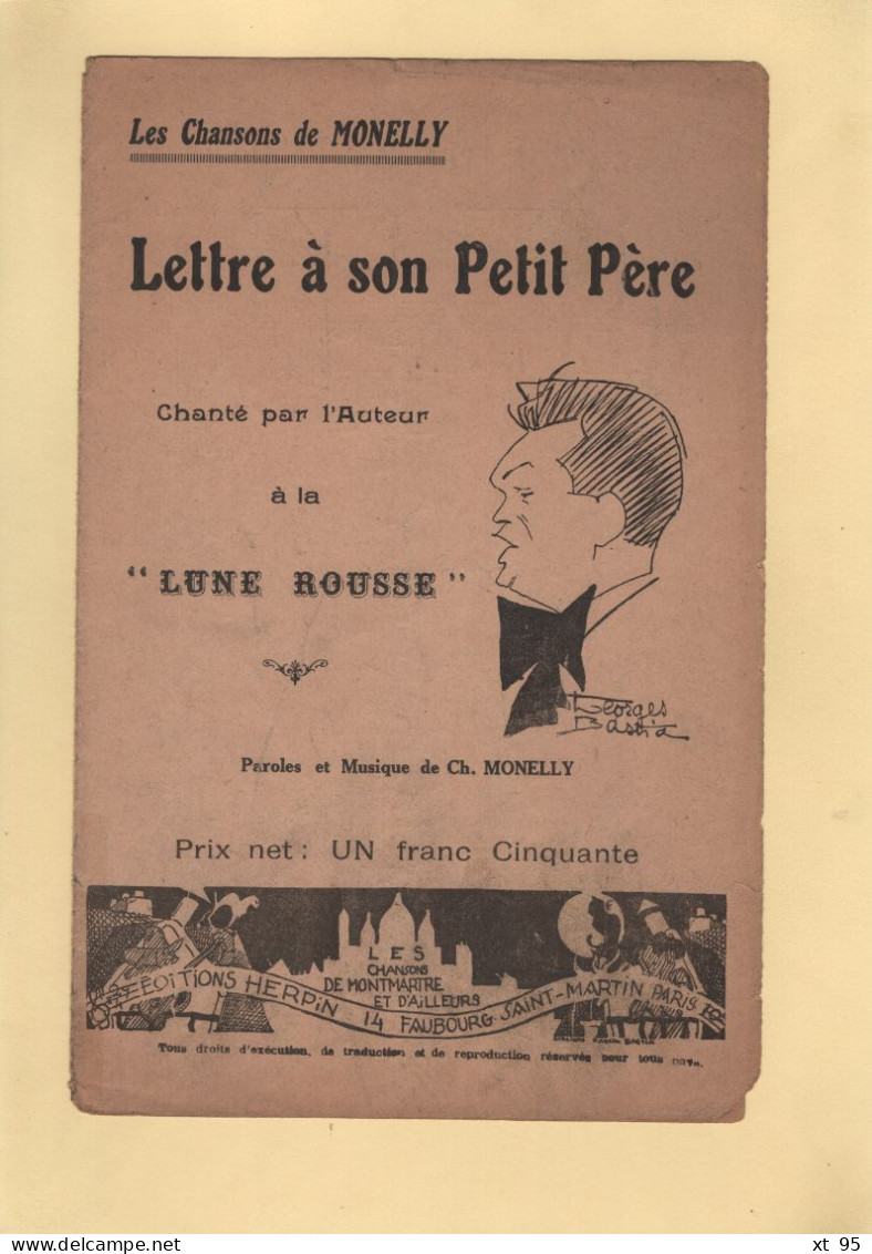 Partition - Lettre A Son Petit Pere - Lune Rousse - Partitions Musicales Anciennes