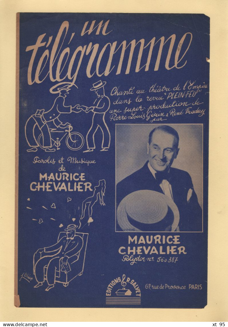 Partition - Un Telegramme - Maurice Chevalier - Spartiti