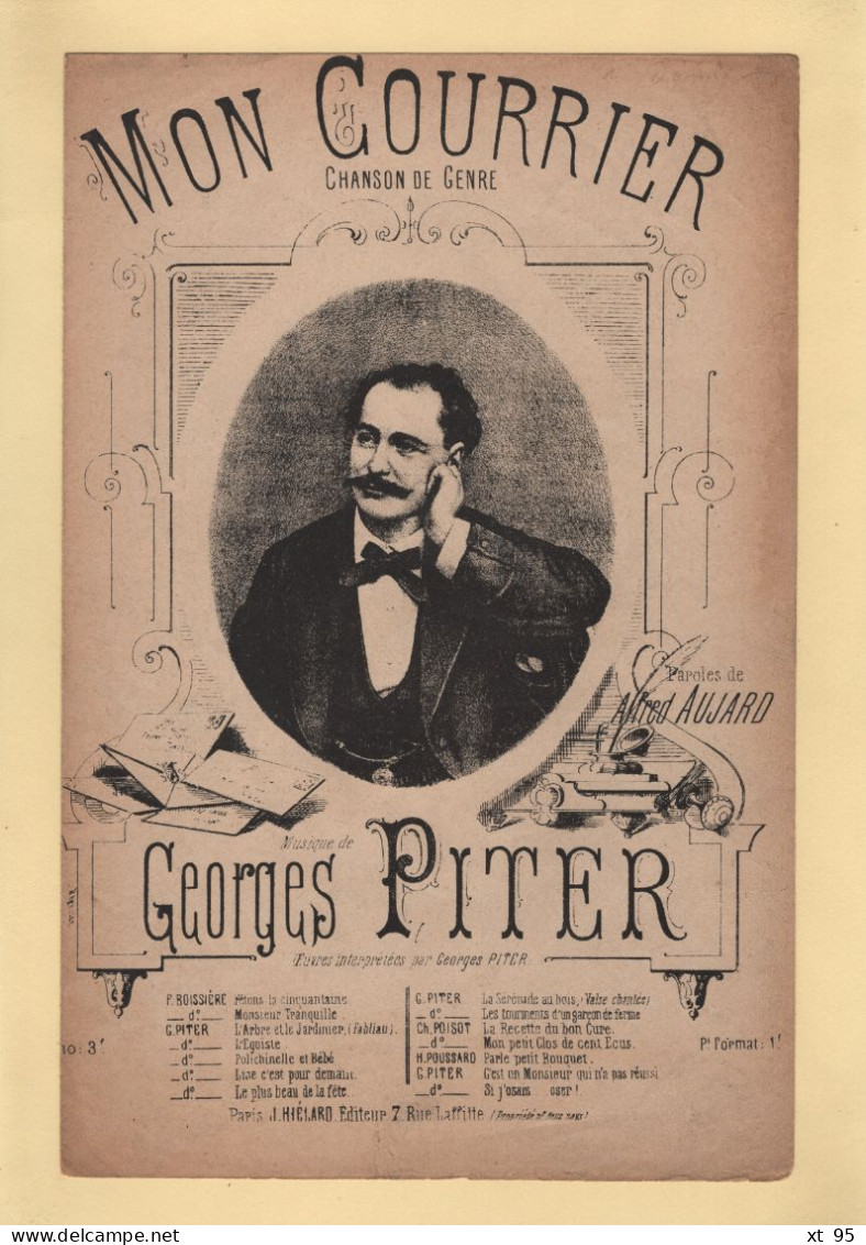 Partition - Mon Courrier - Georges Piter - Partitions Musicales Anciennes