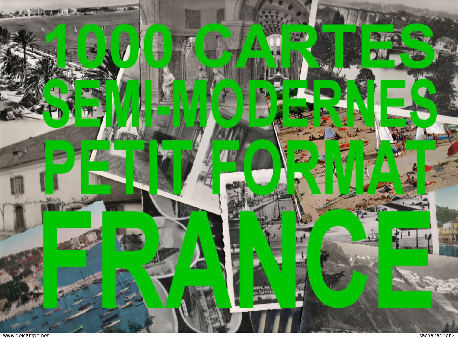 1000 CARTES SEMI-MODERNES PETIT-FORMAT DE FRANCE - 500 Postkaarten Min.