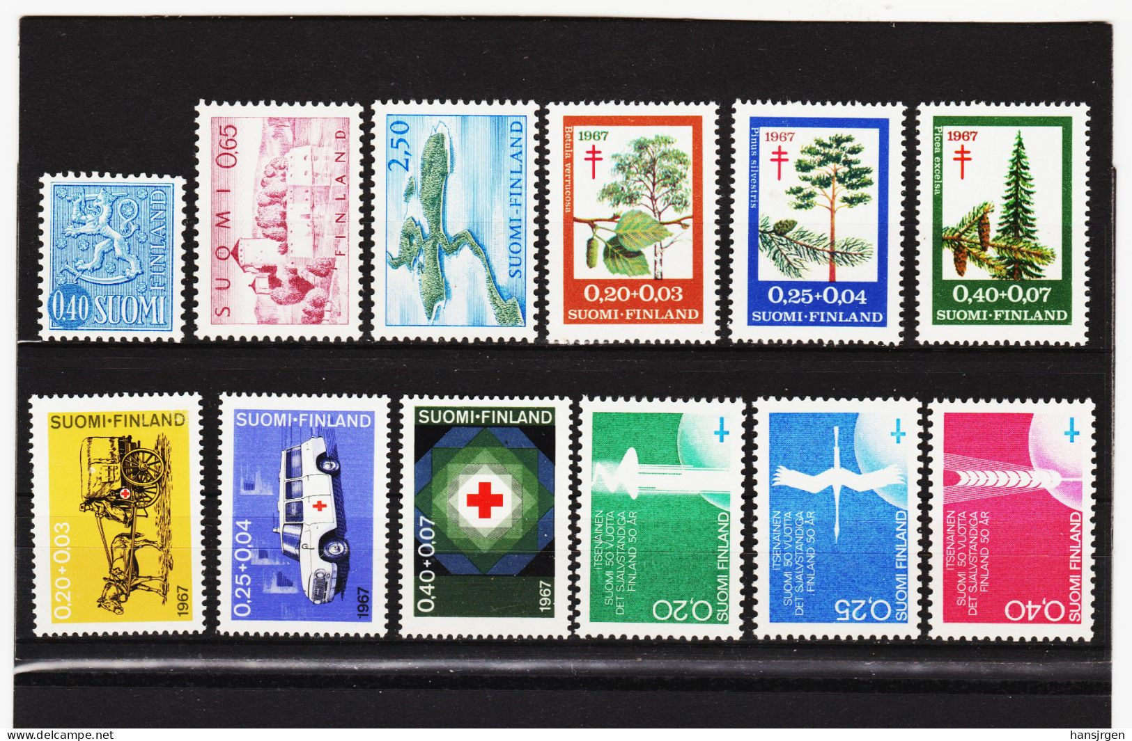 CAO164  F I N L A N D  1967  Michl 618+621/25+630/35 ** Postfrisch SIEHE ABBILDUNG - Unused Stamps