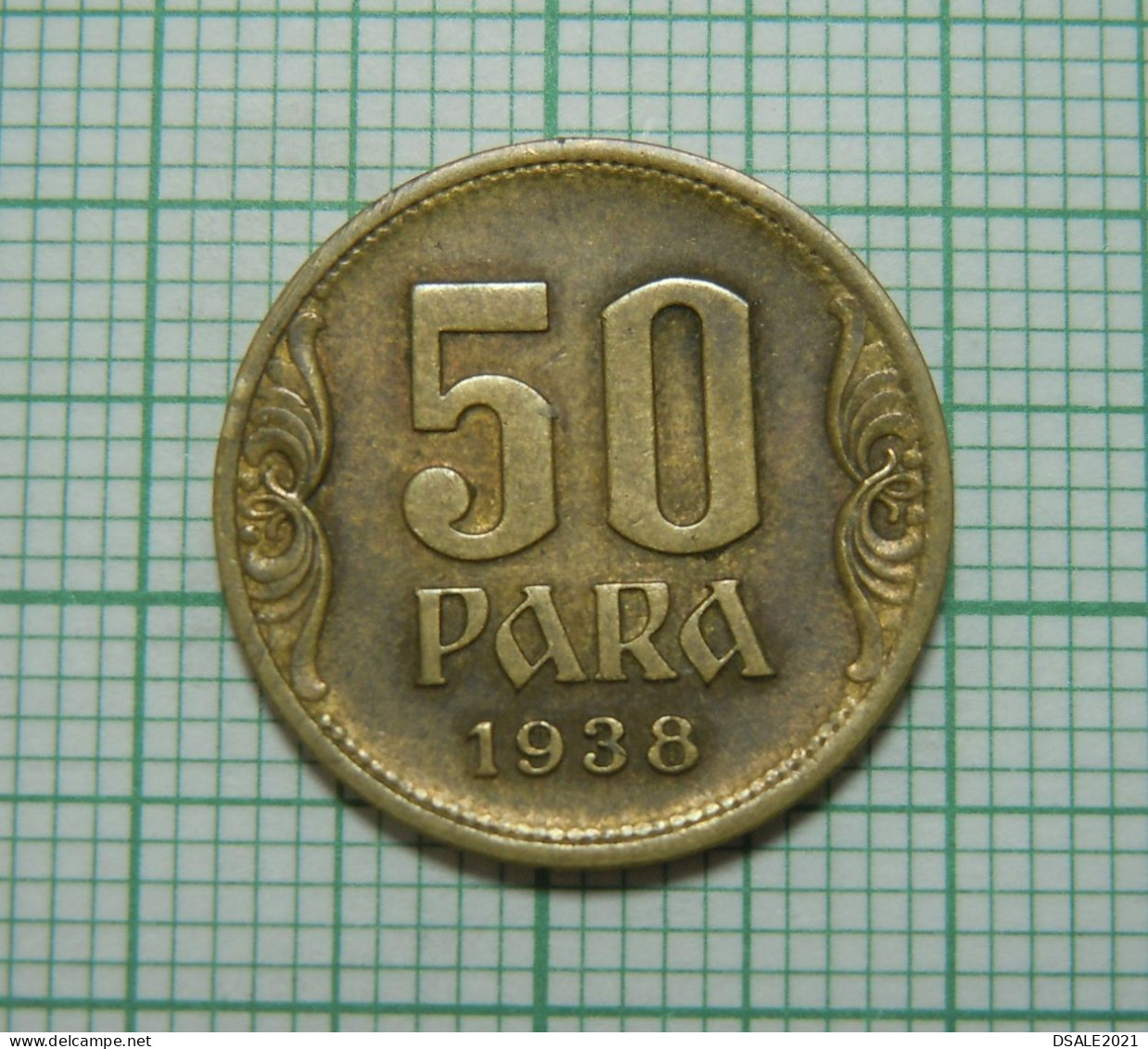 1938 Petar II, Kingdom Of Yugoslavia 50 Para Coin, Crown, KM#18, Münze (ds1230) - Yugoslavia
