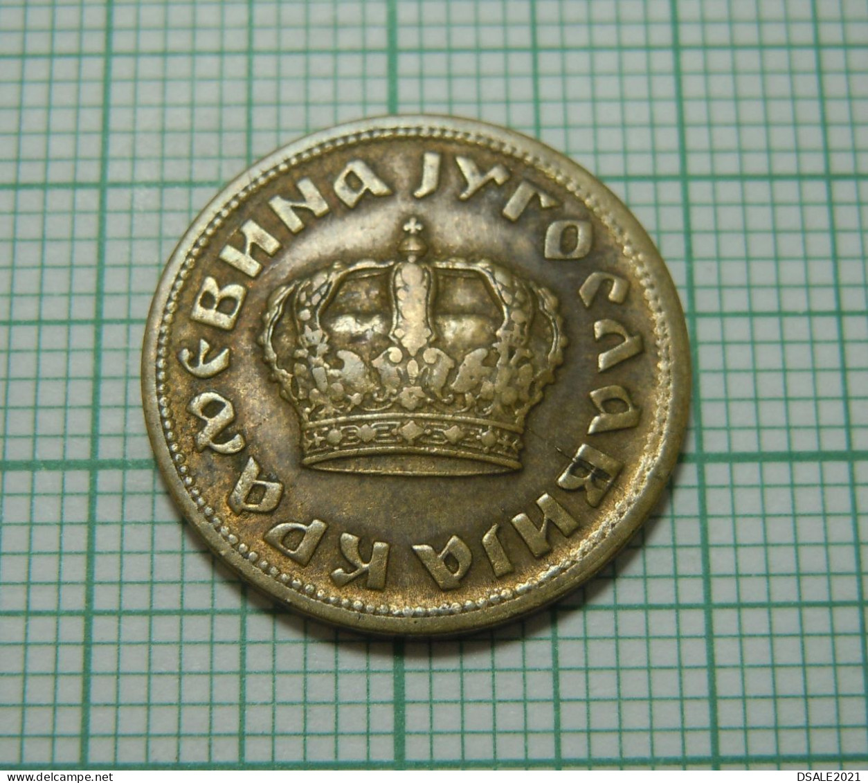 1938 Petar II, Kingdom Of Yugoslavia 50 Para Coin, Crown, KM#18, Münze (ds1230) - Yougoslavie