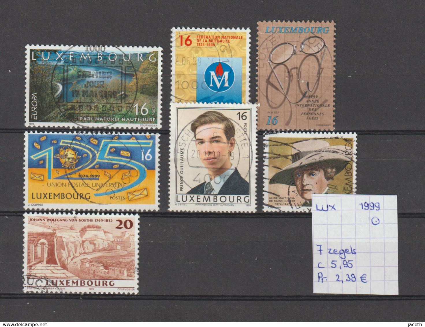 (TJ) Luxembourg 1999 - 7 Zegels (gest./obl./used) - Used Stamps
