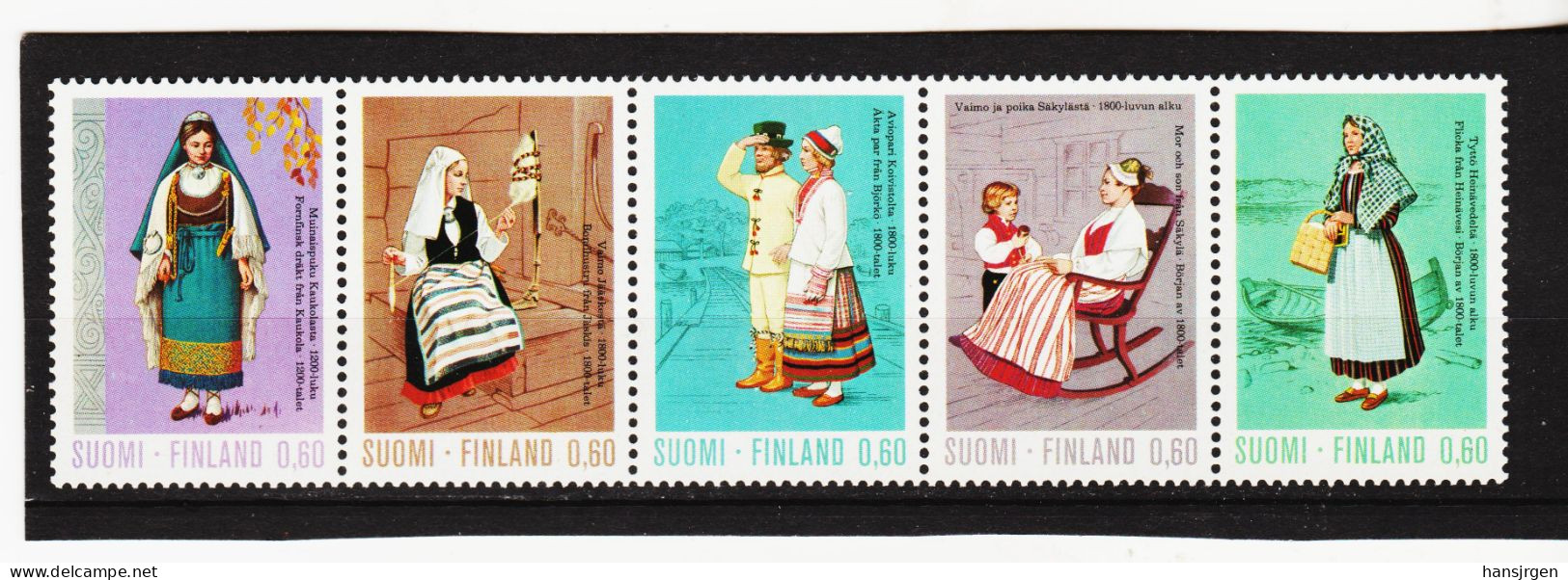 CAO167  F I N L A N D  1973  Michl 733/37 FÜNFERSTREIFEN ** Postfrisch SIEHE ABBILDUNG - Unused Stamps