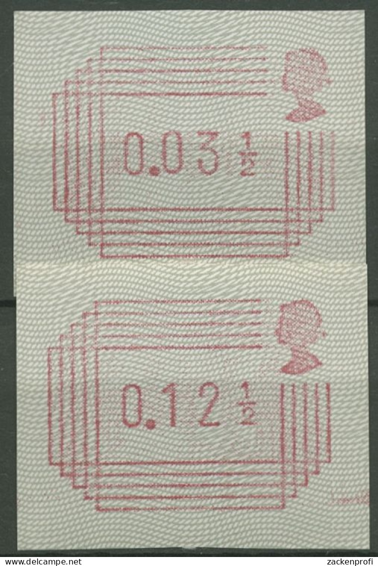 Großbritannien ATM 1984 Automatenmarken Satz 2 Werte ATM 1.2 S2 Postfrisch - Post & Go (distributeurs)