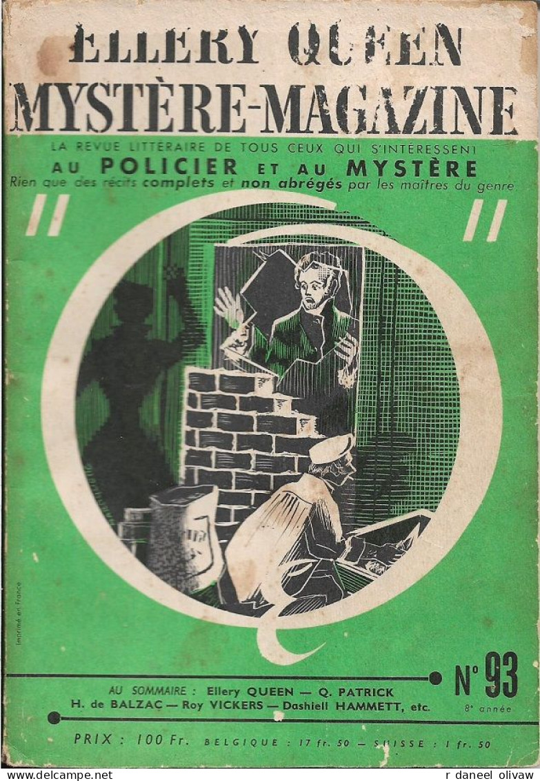 Lot 12 Mystère Magazine 1952 à 1957 (assez bon état à moyen)