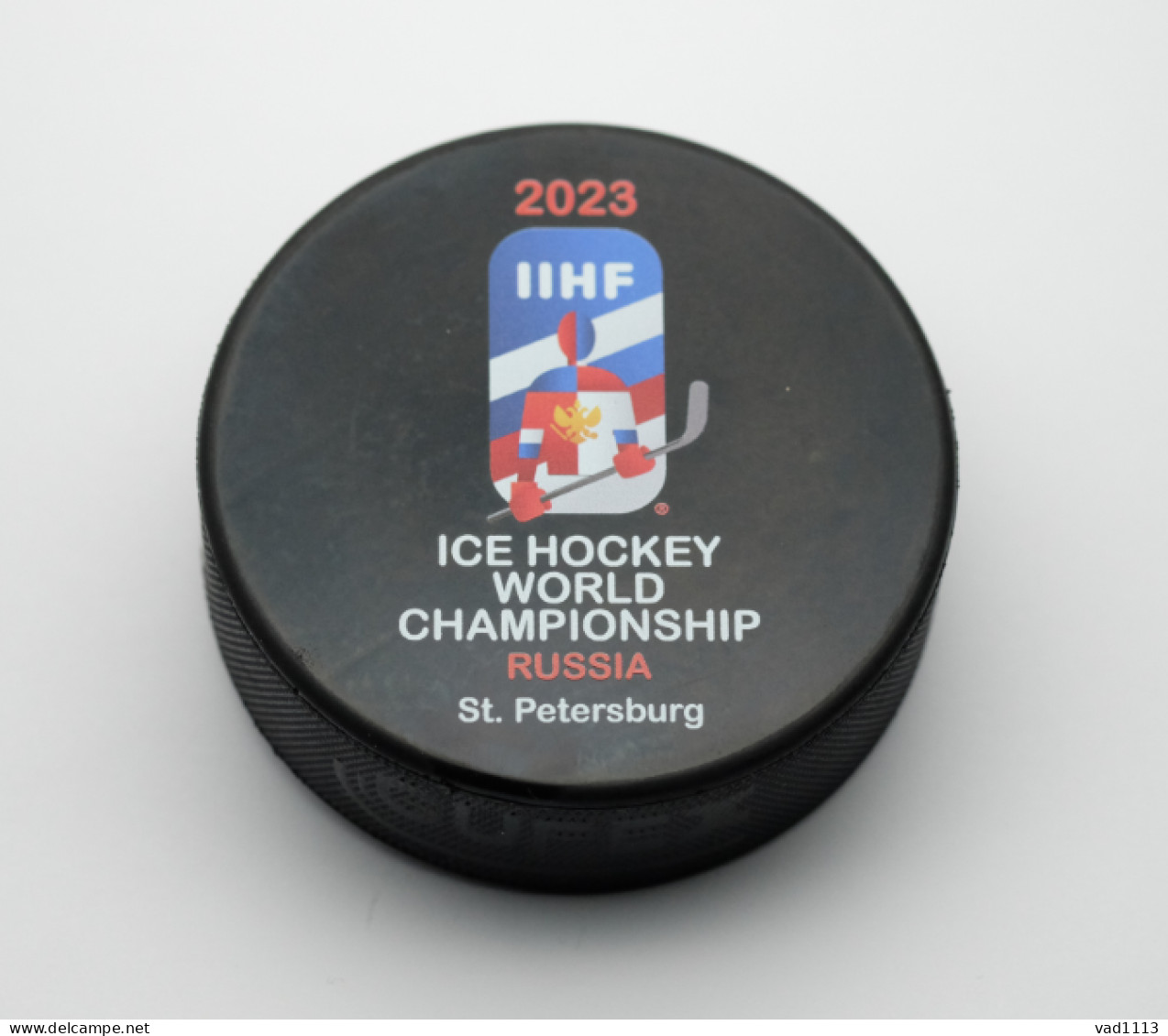 Ice Hockey. Official Souvenir Puck From The 2023 World Championship Logo Presentation. - CANCELED - Autres & Non Classés