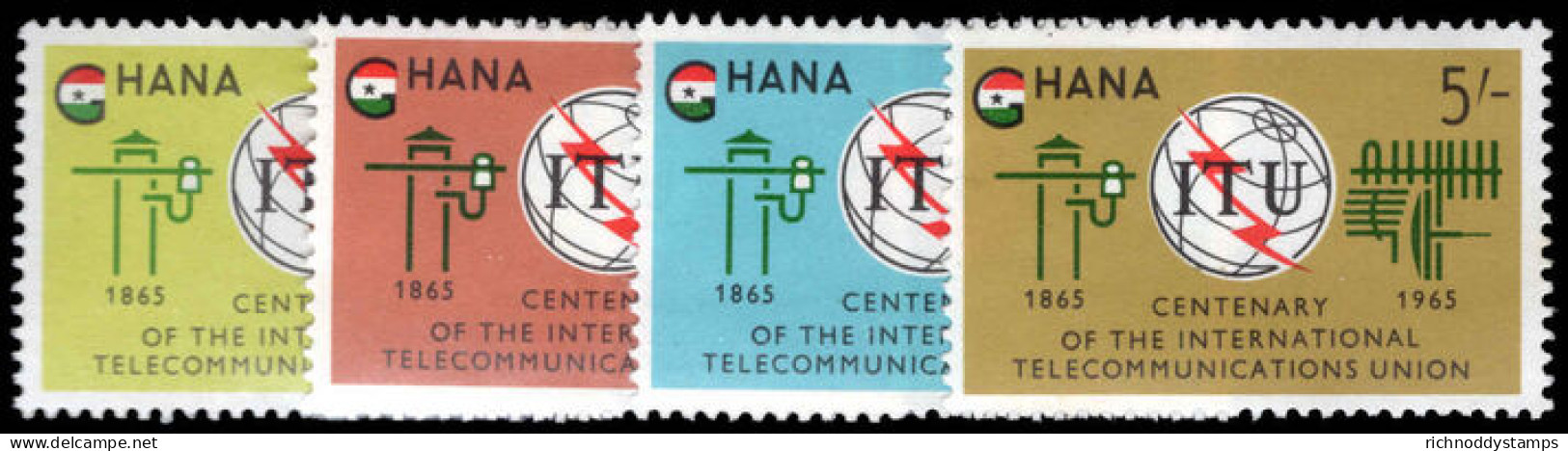 Ghana 1965 Centenary Of ITU Unmounted Mint. - Ghana (1957-...)