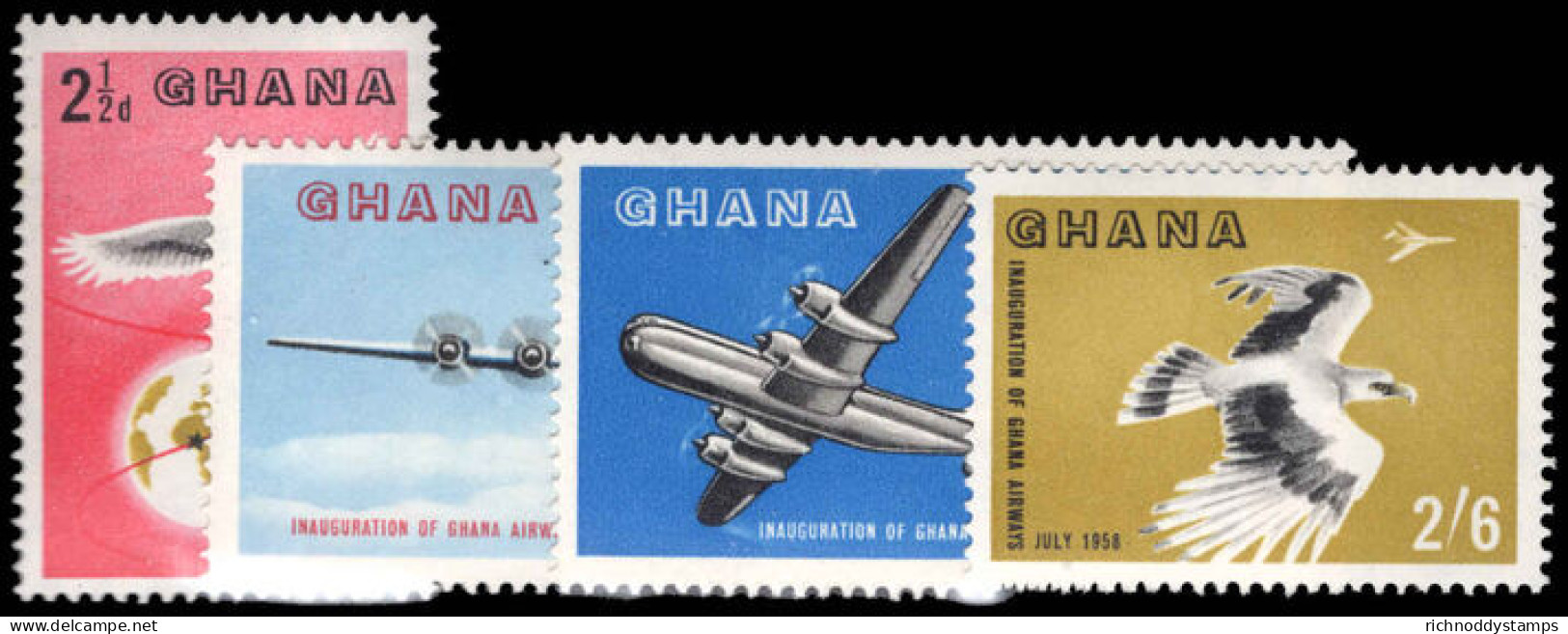 Ghana 1958 Inauguration Of Ghana Airways Unmounted Mint. - Ghana (1957-...)