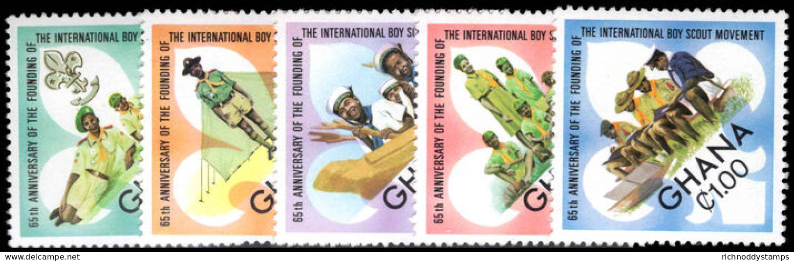 Ghana 1972 65th Anniversary Of Boy Scouts Unmounted Mint. - Ghana (1957-...)