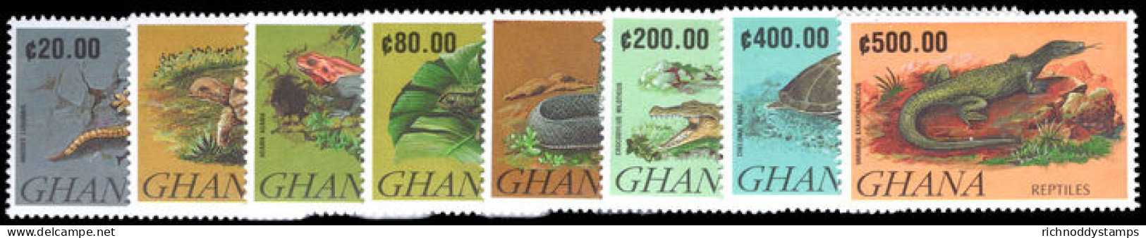 Ghana 1992 Reptiles Unmounted Mint. - Ghana (1957-...)