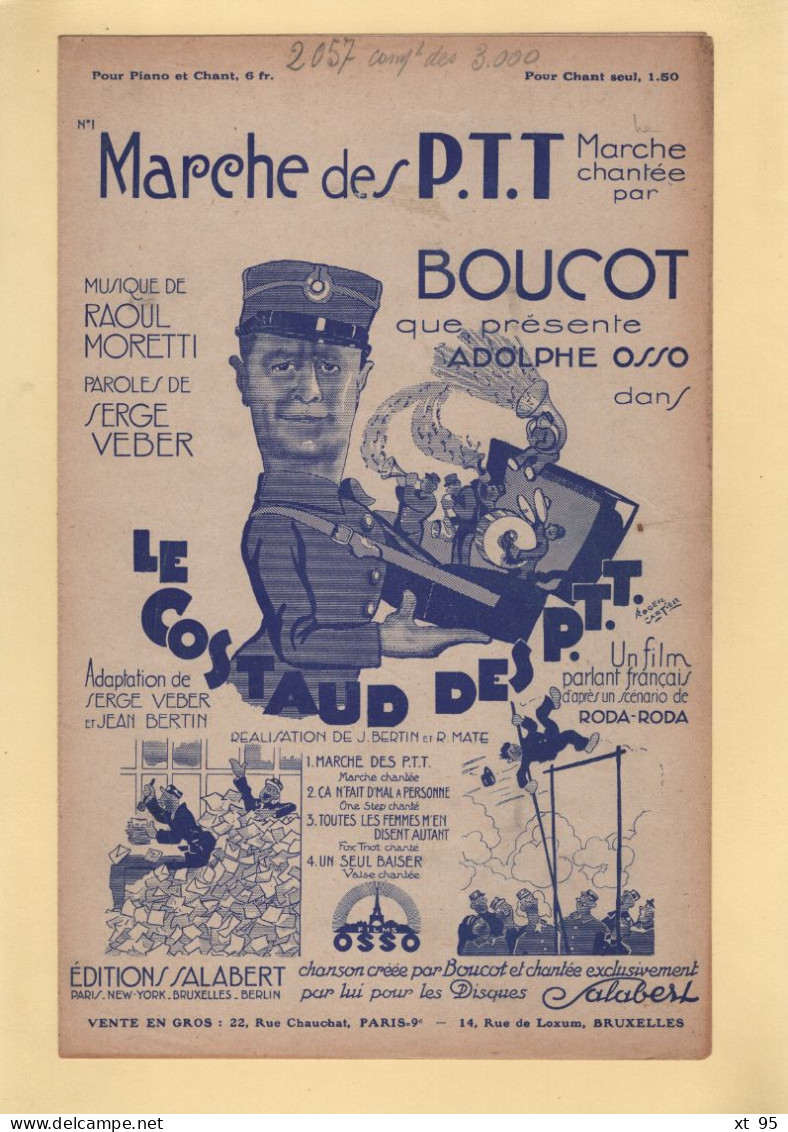 Partition - Marche Des PTT - Boucot - Partitions Musicales Anciennes