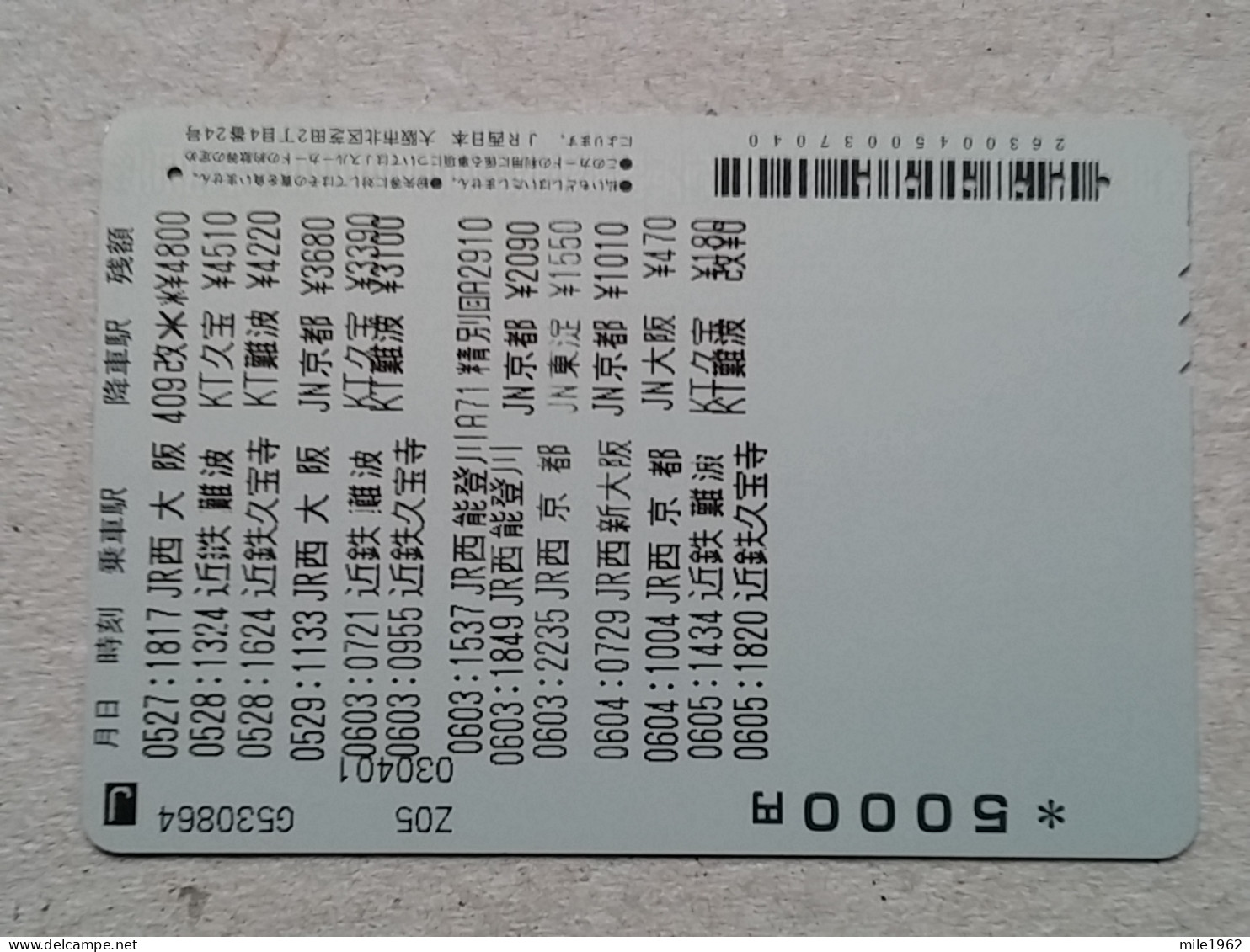 T-202- JAPAN, Japon, Nipon, Carte Prepayee, Prepaid Card, RAILWAY, TRAIN, CHEMIN DE FER - Eisenbahnen