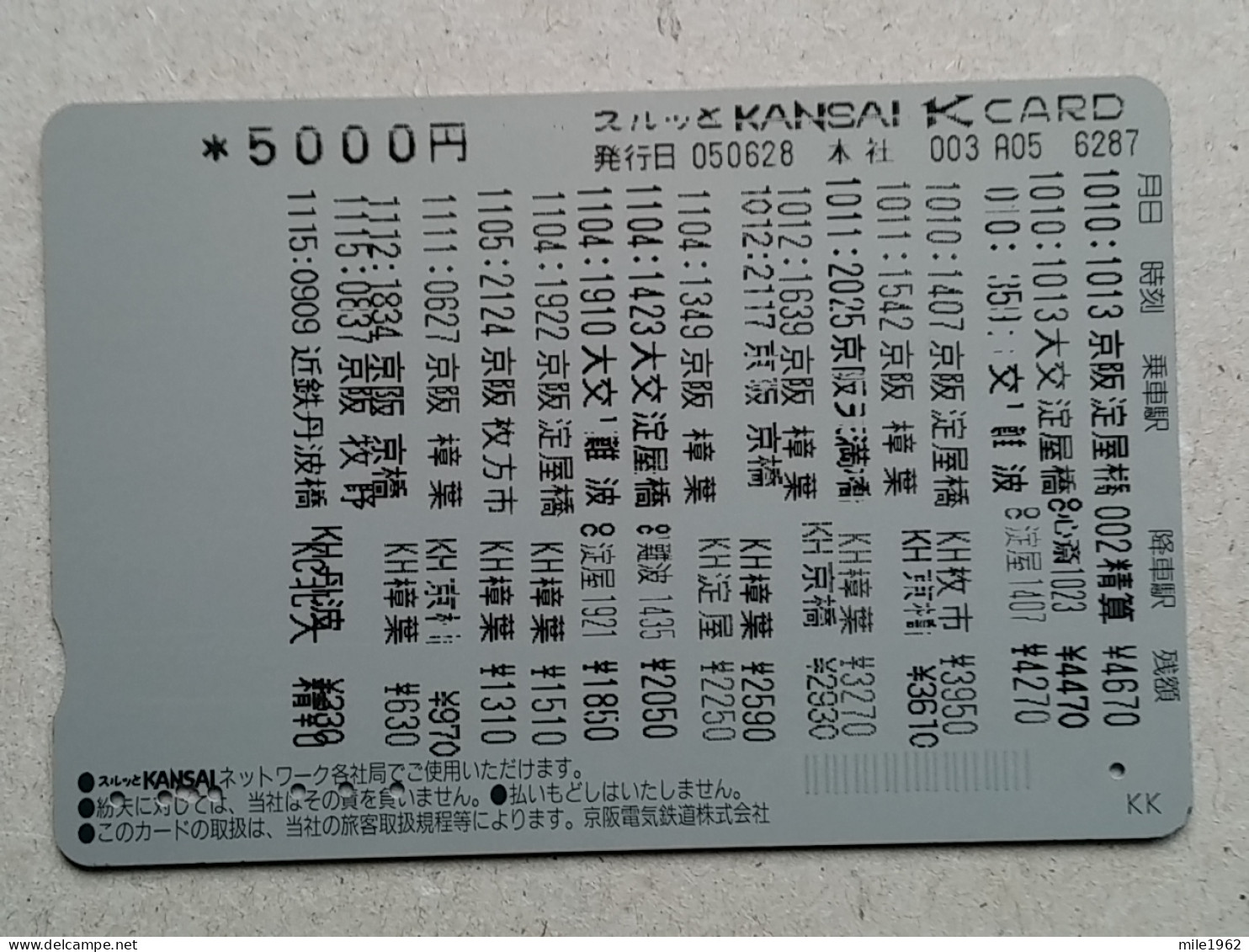 T-539- JAPAN, Japon, Nipon, Carte Prepayee, Prepaid Card, RAILWAY, TRAIN, CHEMIN DE FER - Trenes