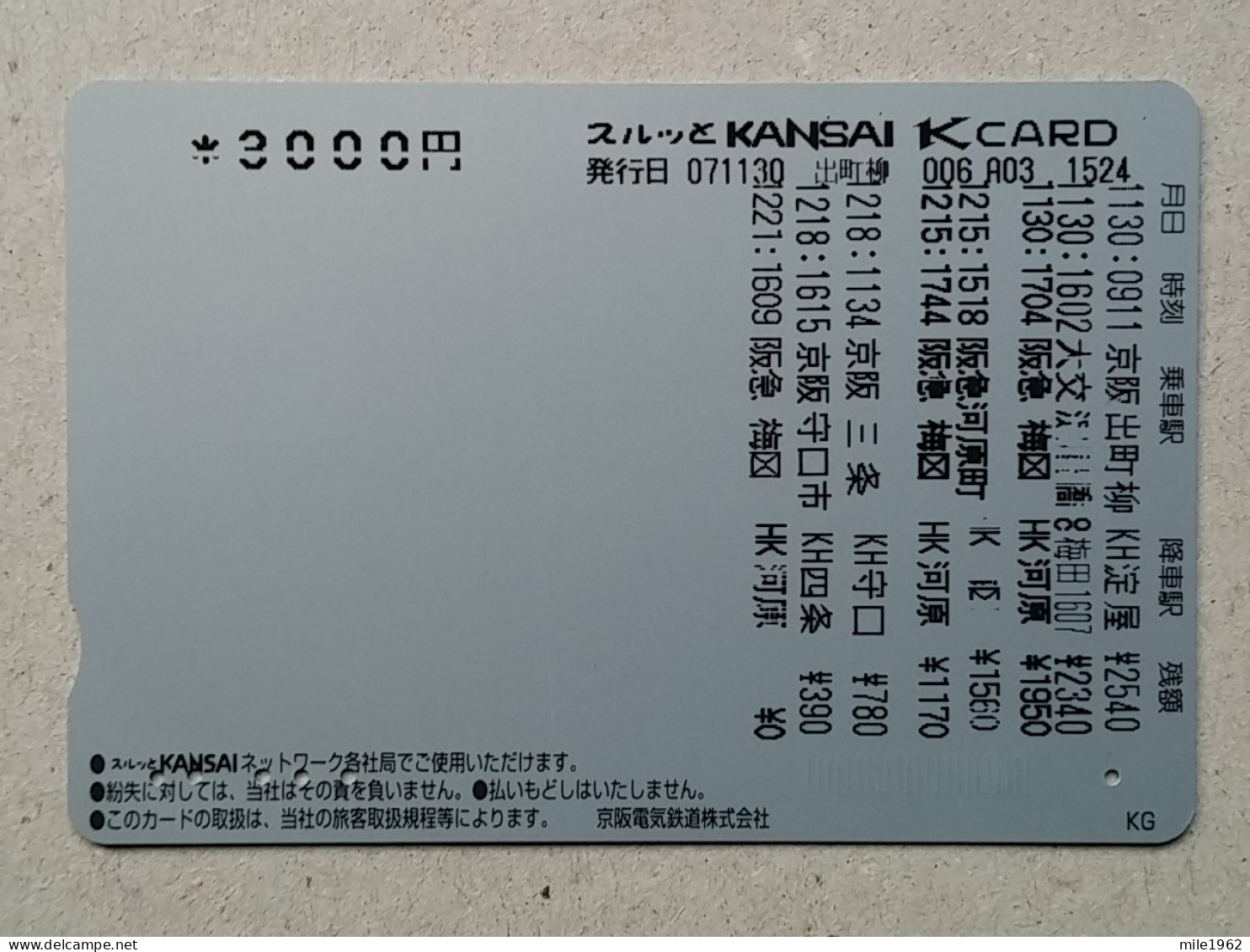 T-539- JAPAN, Japon, Nipon, Carte Prepayee, Prepaid Card, RAILWAY, TRAIN, CHEMIN DE FER - Trenes