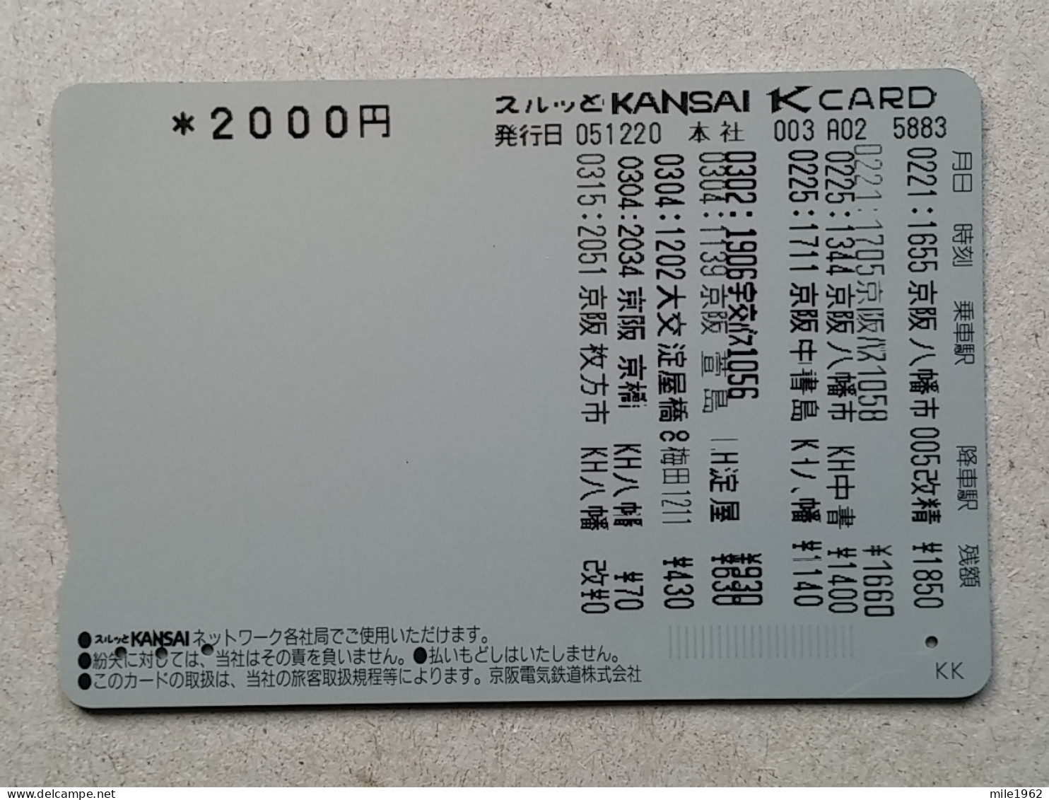 T-539- JAPAN, Japon, Nipon, Carte Prepayee, Prepaid Card, RAILWAY, TRAIN, CHEMIN DE FER - Trains