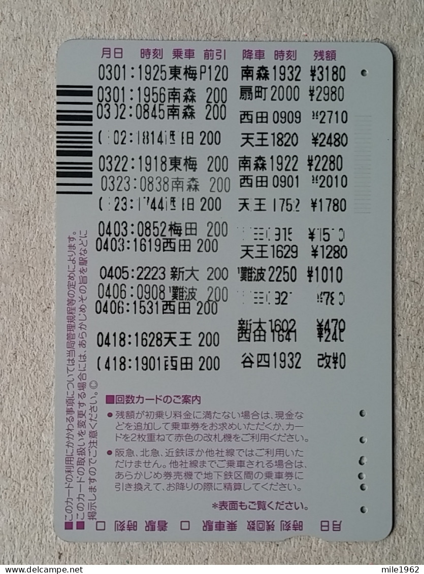 T-555- JAPAN, Japon, Nipon, Carte Prepayee, Prepaid Card, RAILWAY, TRAIN, CHEMIN DE FER - Trains