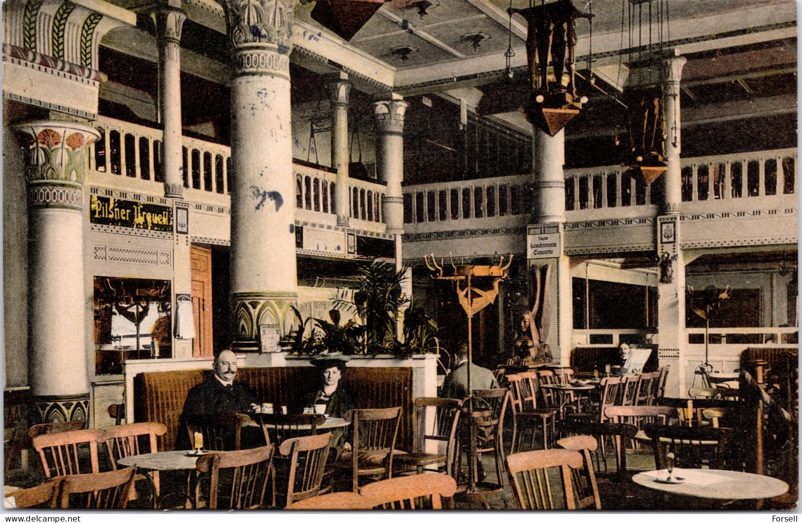 Grand Café Klosterburg , Carl Schultz Vis-a-vis Dem Central Bahnhof  (Stempel: Hamburg 1907) - Noord