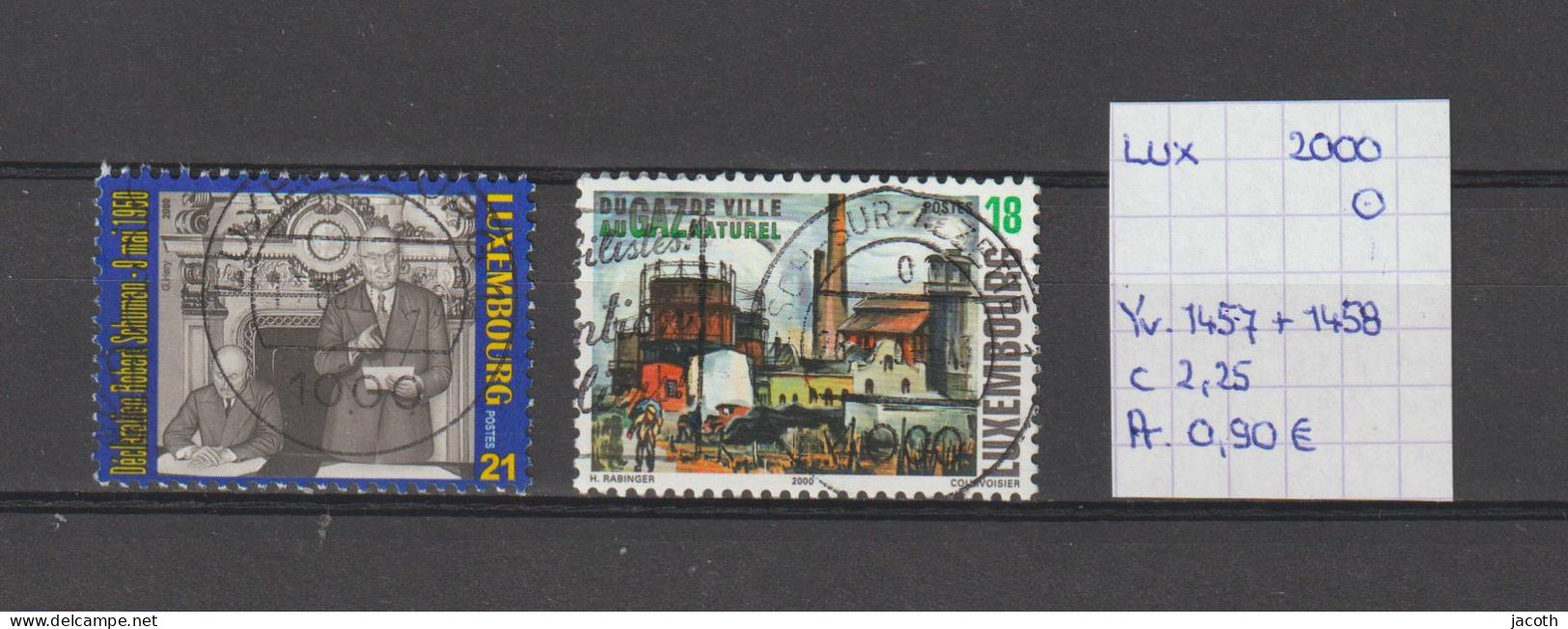 (TJ) Luxembourg 2000 - YT 1457 + 1458 (gest./obl./used) - Gebraucht