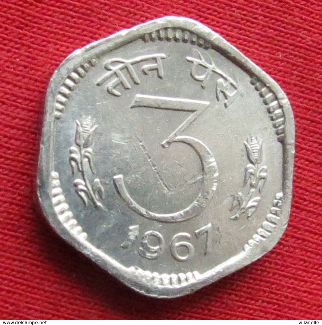 India 3 Paise 1967 C KM# 14.1 Lt 854 *V1T Calcutta Inde Indien Indies Paisa - Inde