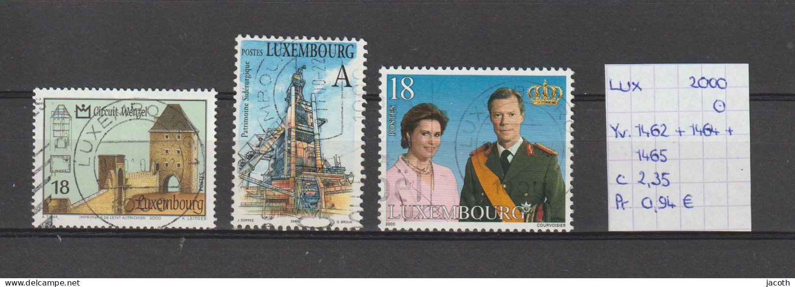 (TJ) Luxembourg 2000 - YT 1462 + 1464 + 1465 (gest./obl./used) - Gebraucht