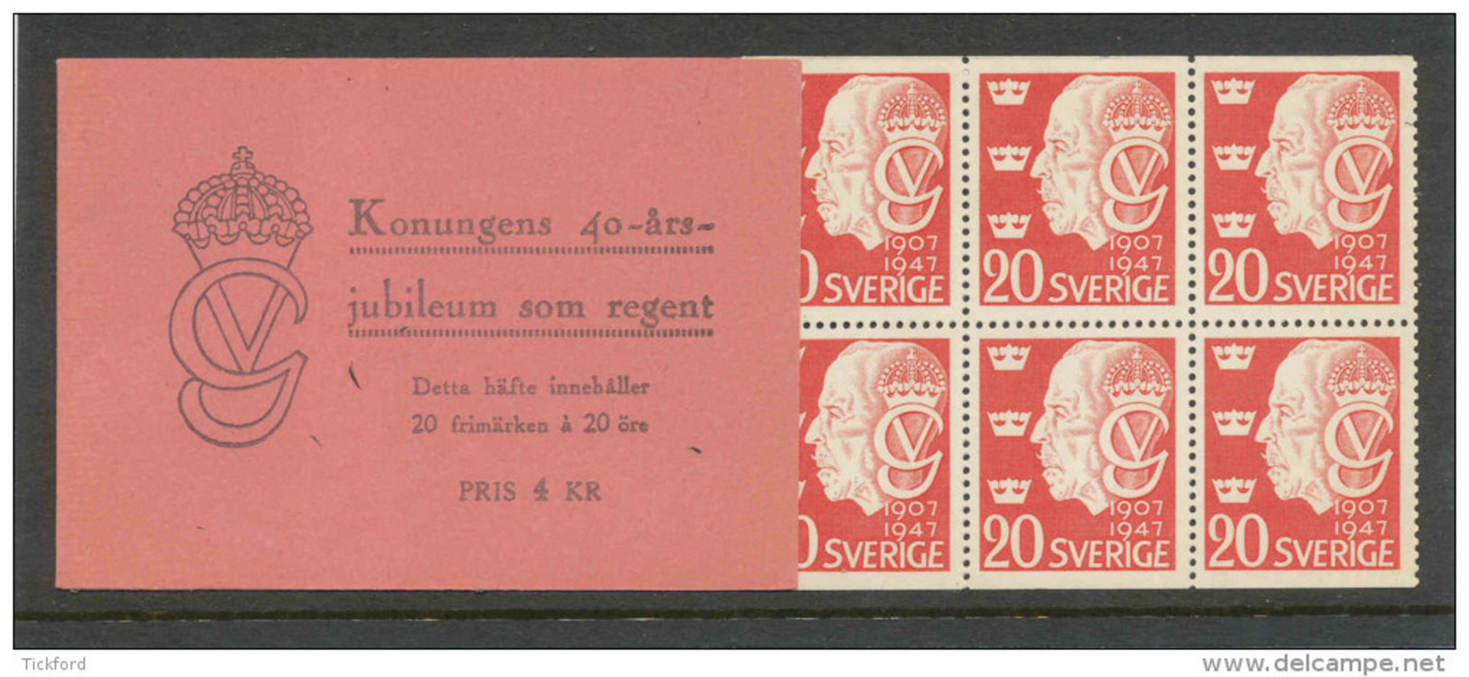 SUEDE 1947 - CARNET  YT C331a - Facit H83 -Neuf ** MNH - Gustave V - 1904-50