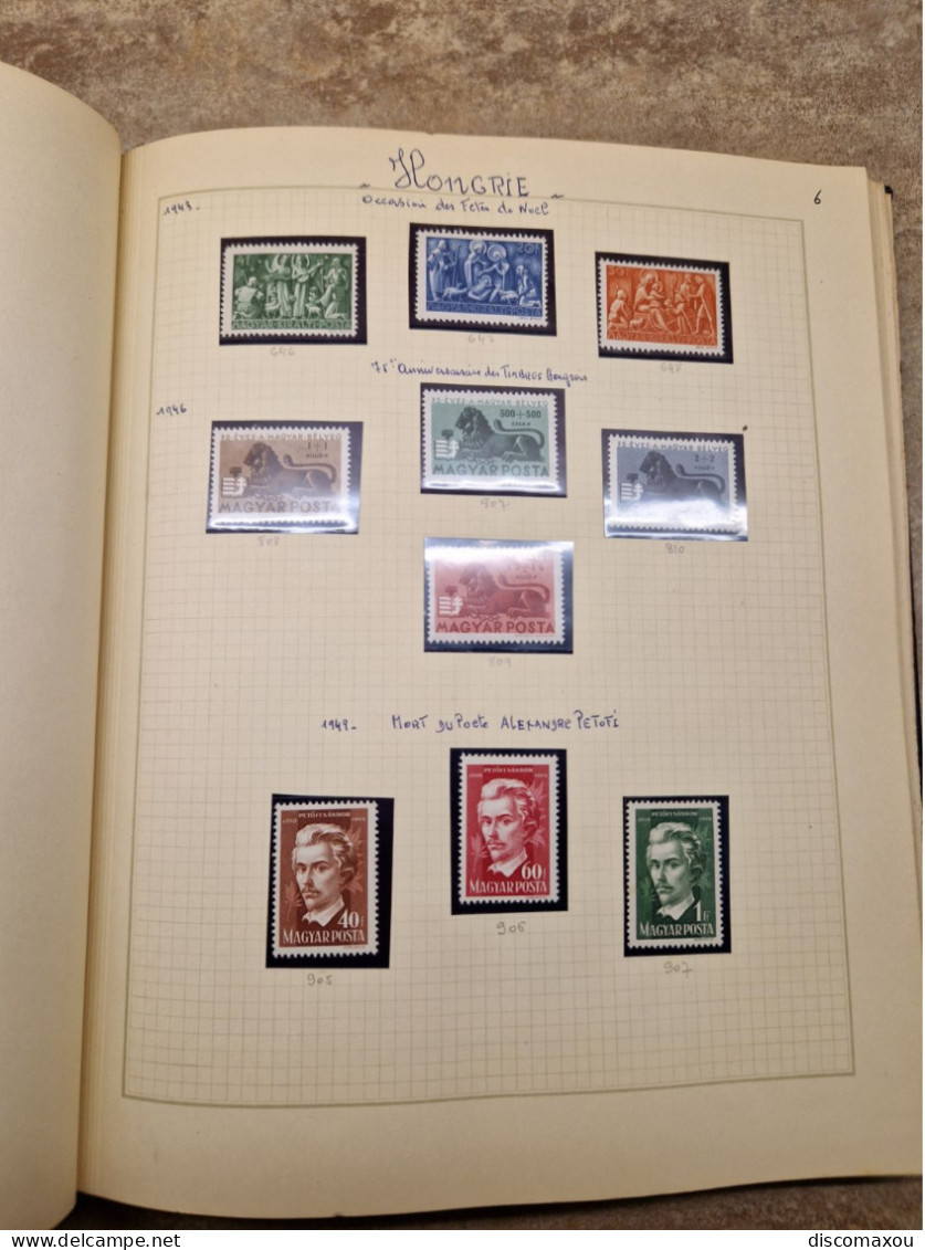 album de 449 timbres HONGRIE HUNGARY - 1938 à 1962 - état neuf - MAGYAR POSTA
