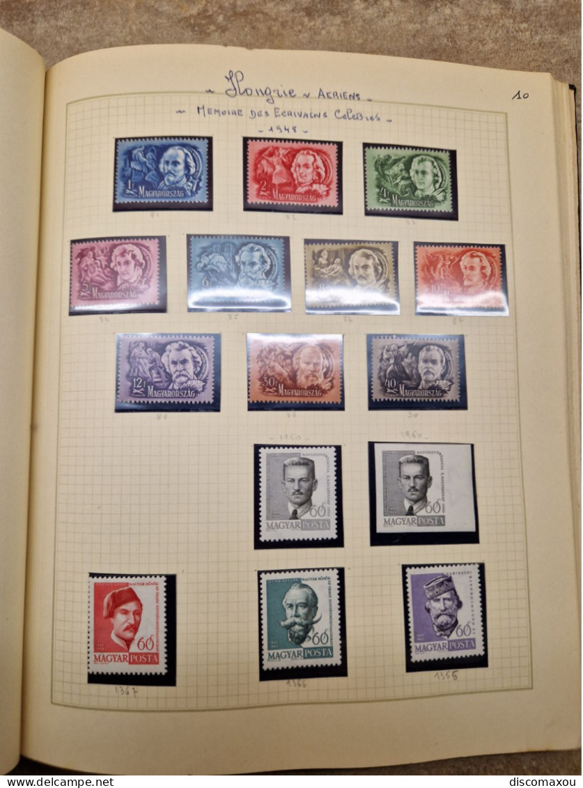 album de 449 timbres HONGRIE HUNGARY - 1938 à 1962 - état neuf - MAGYAR POSTA