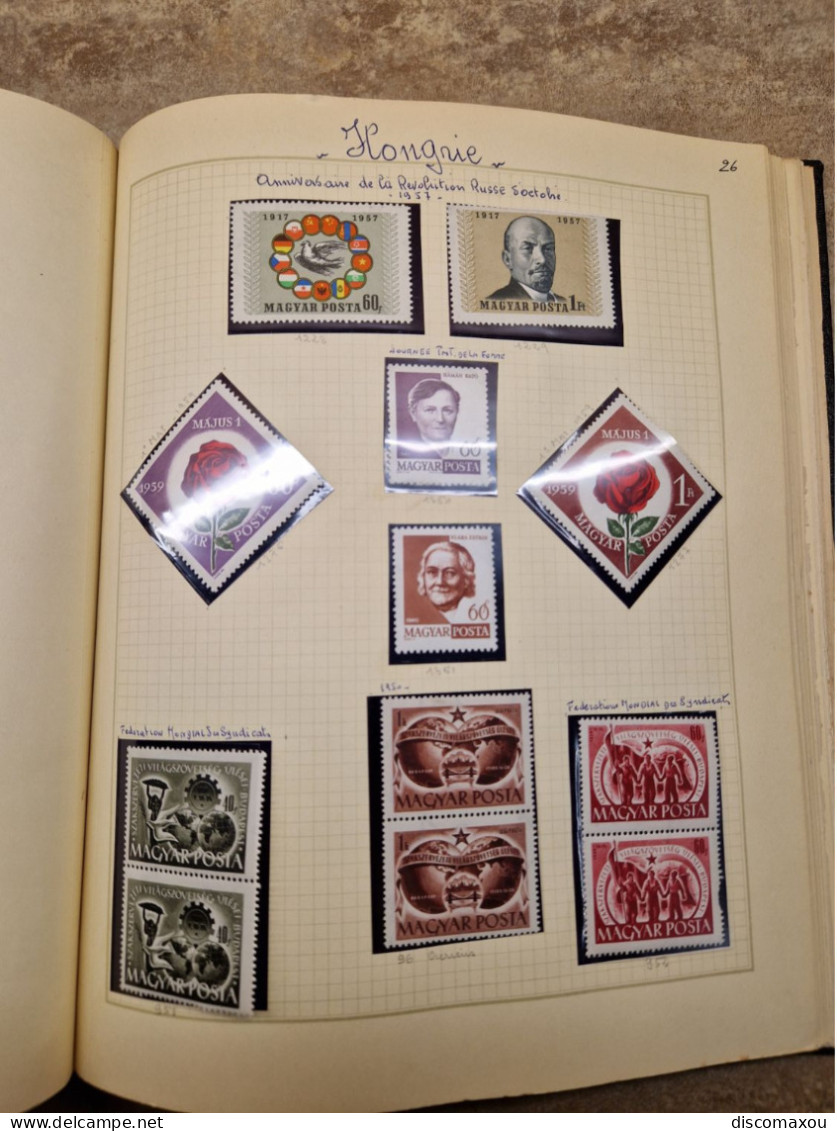 album de 449 timbres HONGRIE HUNGARY - 1938 à 1962 - état neuf - MAGYAR POSTA