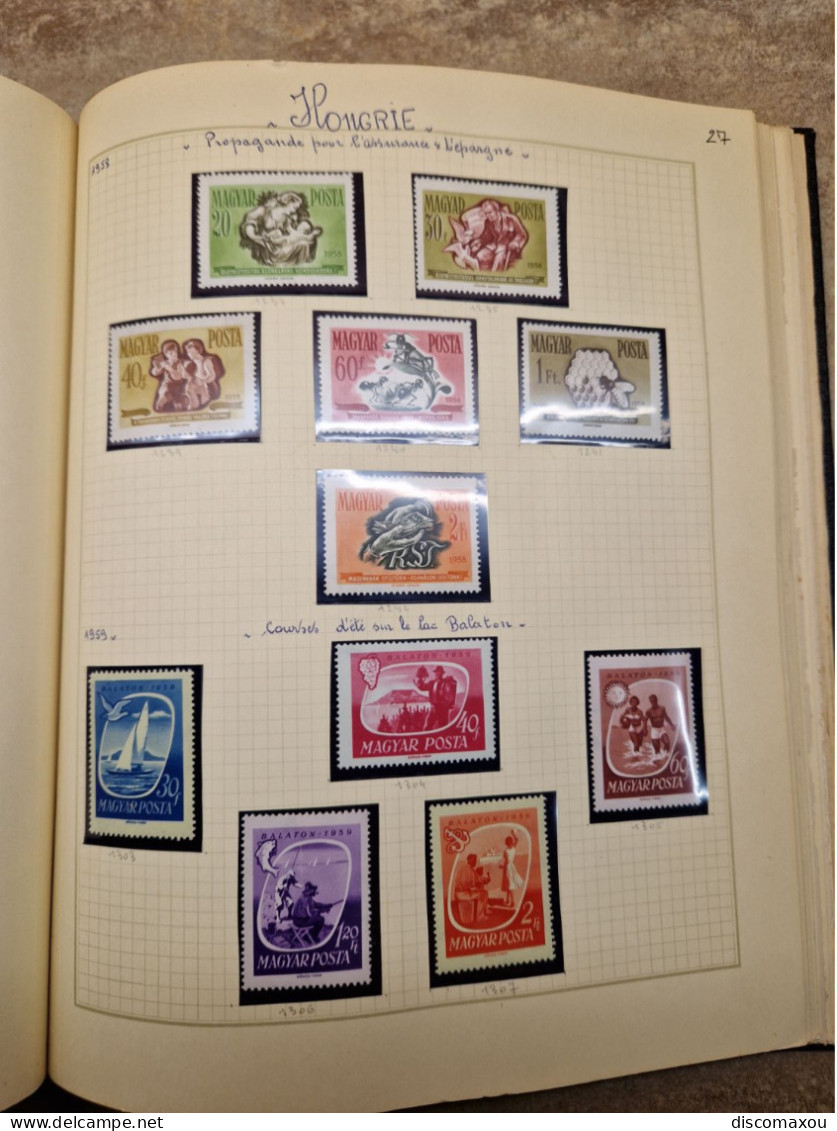 album de 449 timbres HONGRIE HUNGARY - 1938 à 1962 - état neuf - MAGYAR POSTA