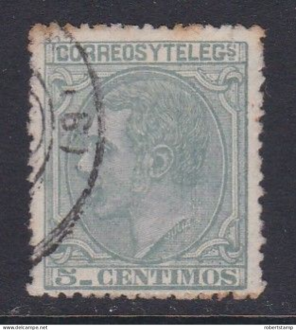 ESPAÑA 1879 - Alfonso XII Sello Usado 5 C. Edifil Nº 201 - Oblitérés