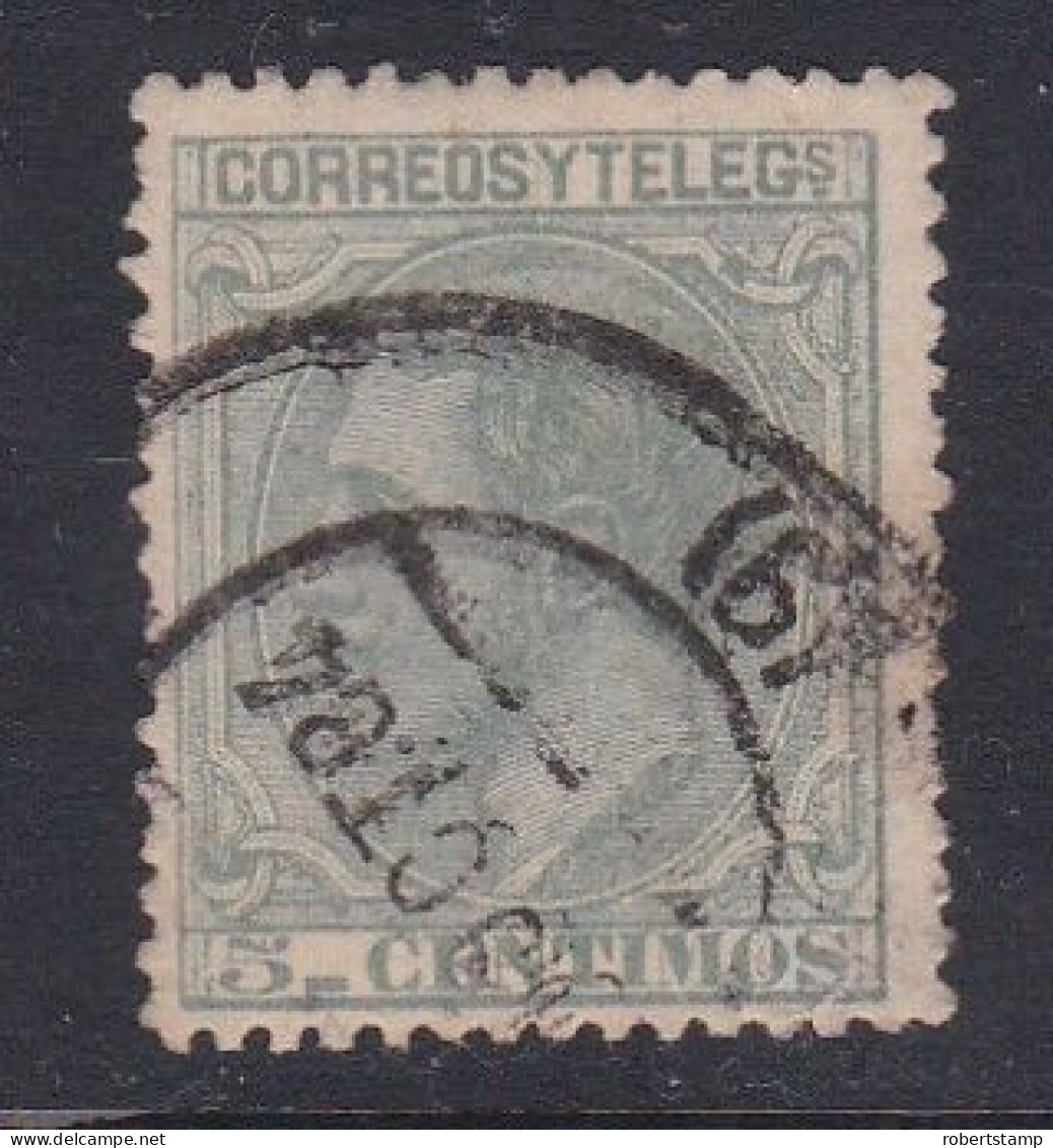 ESPAÑA 1879 - Alfonso XII Sello Usado 5 C. Edifil Nº 201 - Used Stamps