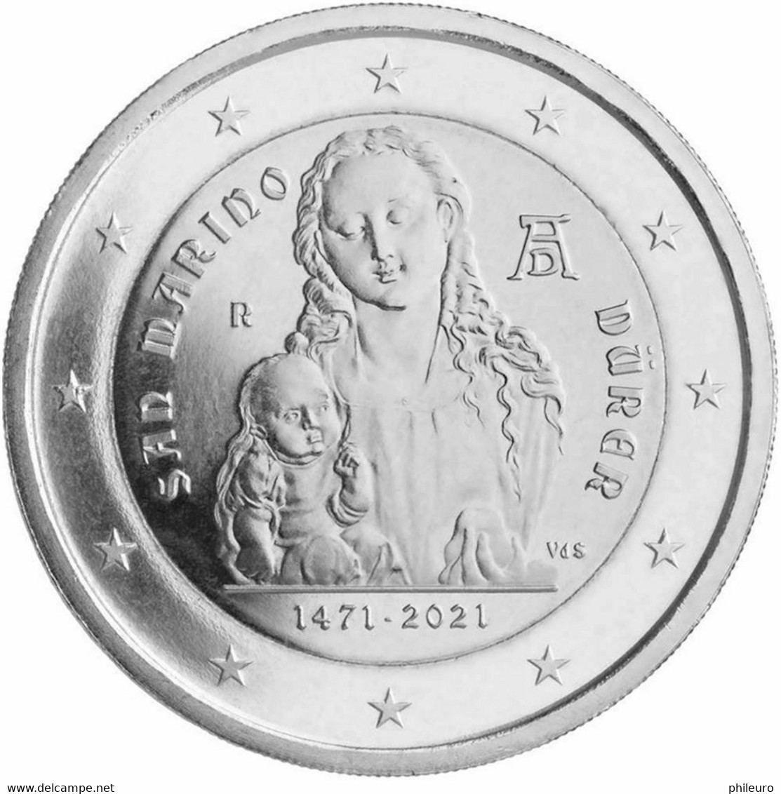 San Marino (Saint Marin) 2021 : 2 Euro Commémorative "550 Ans Albrecht Dürer" (en Coffret BU) - DISPO EN FRANCE - San Marino