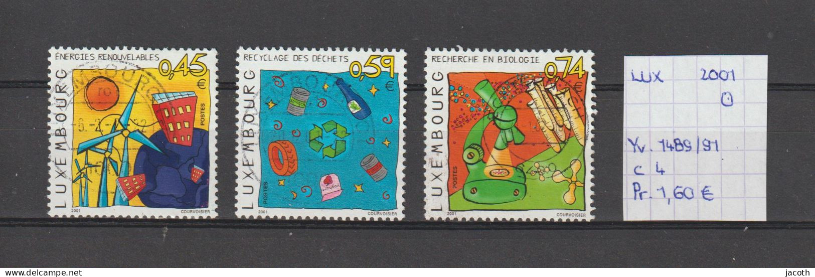 (TJ) Luxembourg 2001 - YT 1489/91 (gest./obl./used) - Used Stamps