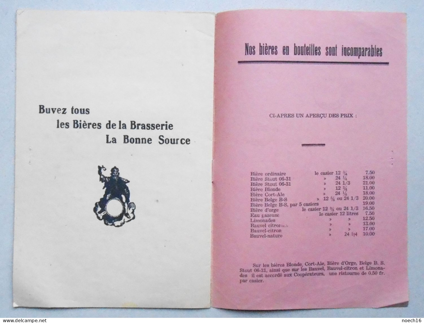 1937 Brasserie "La Bonne Source" Sièges Wanfercée-Baulet & Velaine s/s. Bilan & Compte Profits et Pertes