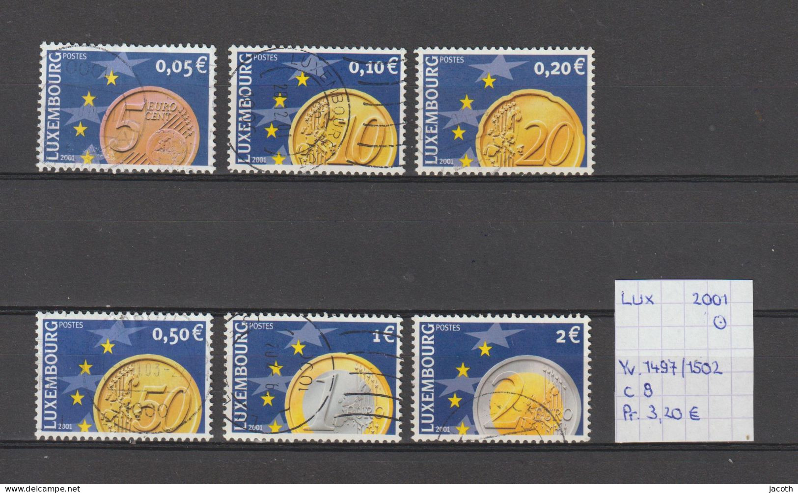 (TJ) Luxembourg 2001 - YT 1497/1502 (gest./obl./used) - Gebraucht
