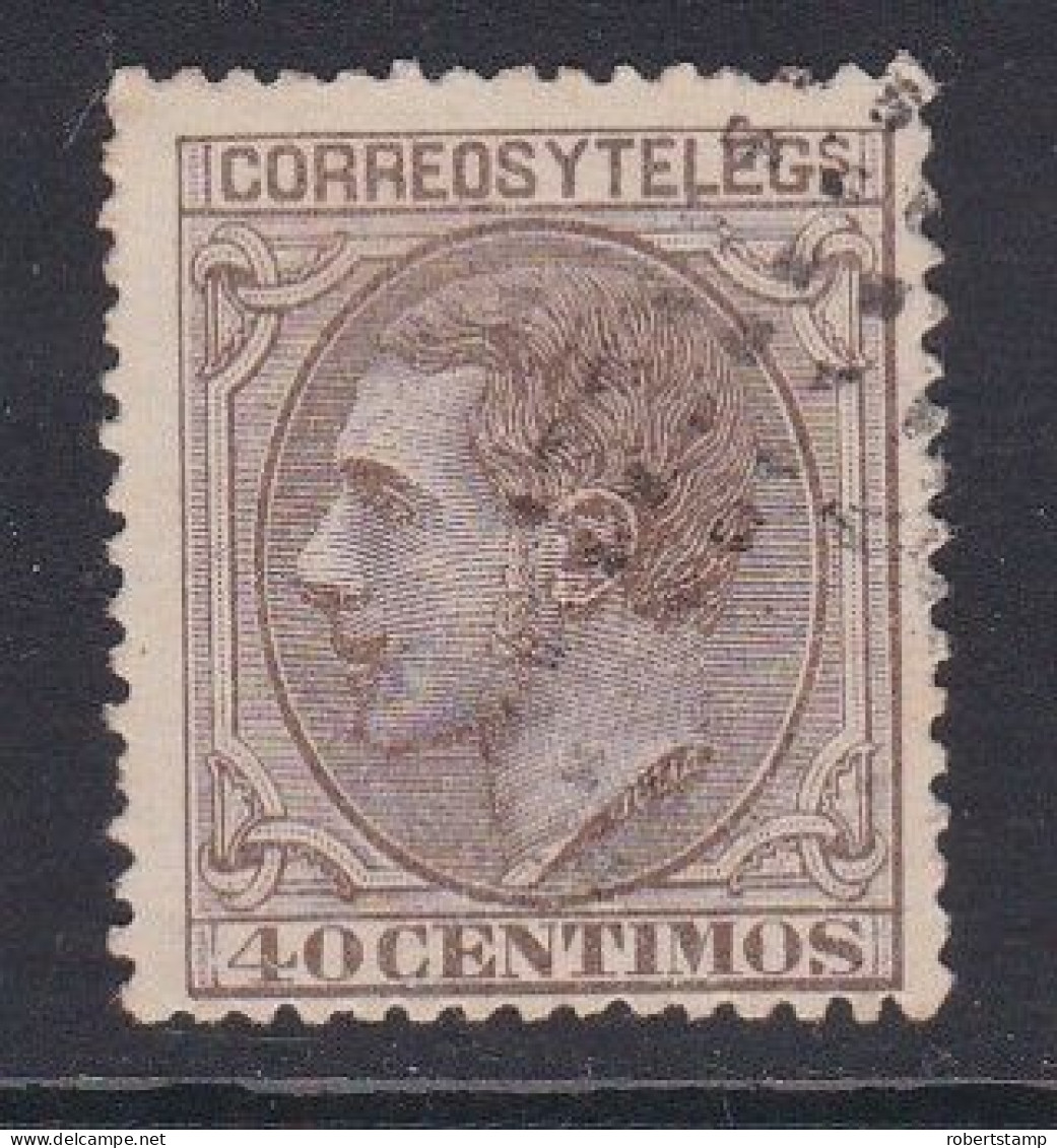 ESPAÑA 1879 - Alfonso XII Sello Usado 40 C. Edifil Nº 205 - Used Stamps