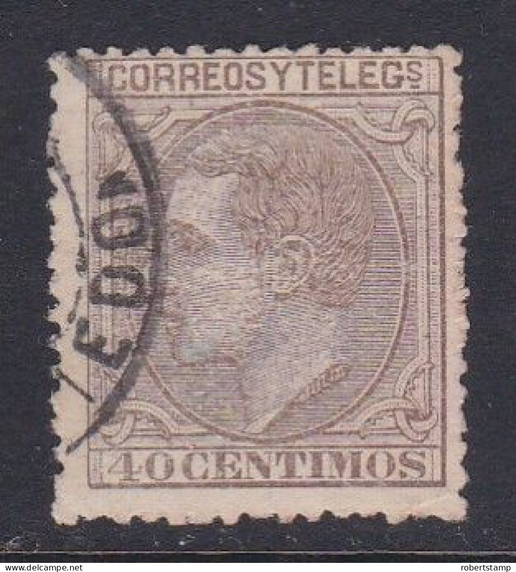 ESPAÑA 1879 - Alfonso XII Sello Usado 40 C. Edifil Nº 205 - Usati