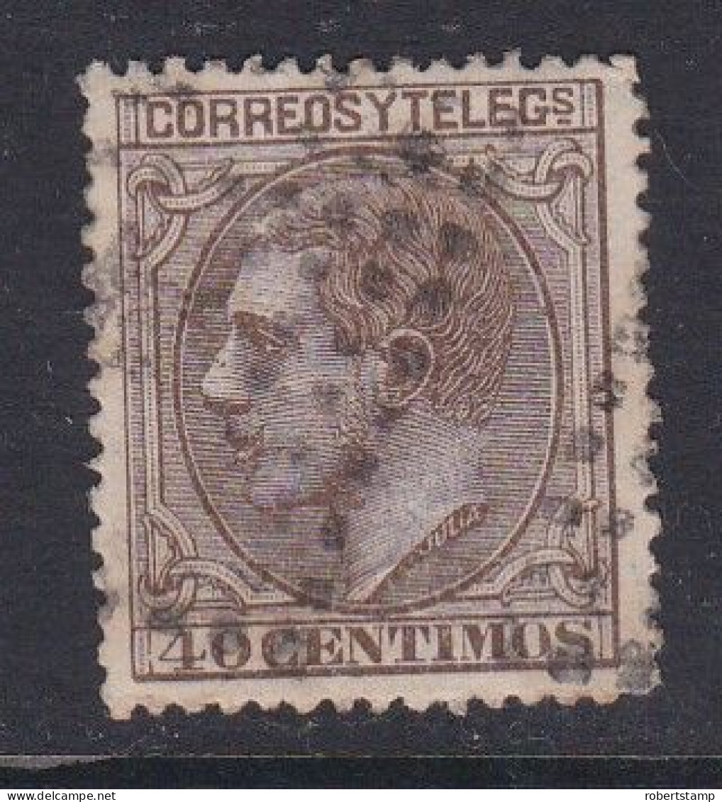 ESPAÑA 1879 - Alfonso XII Sello Usado 40 C. Edifil Nº 205 - Used Stamps