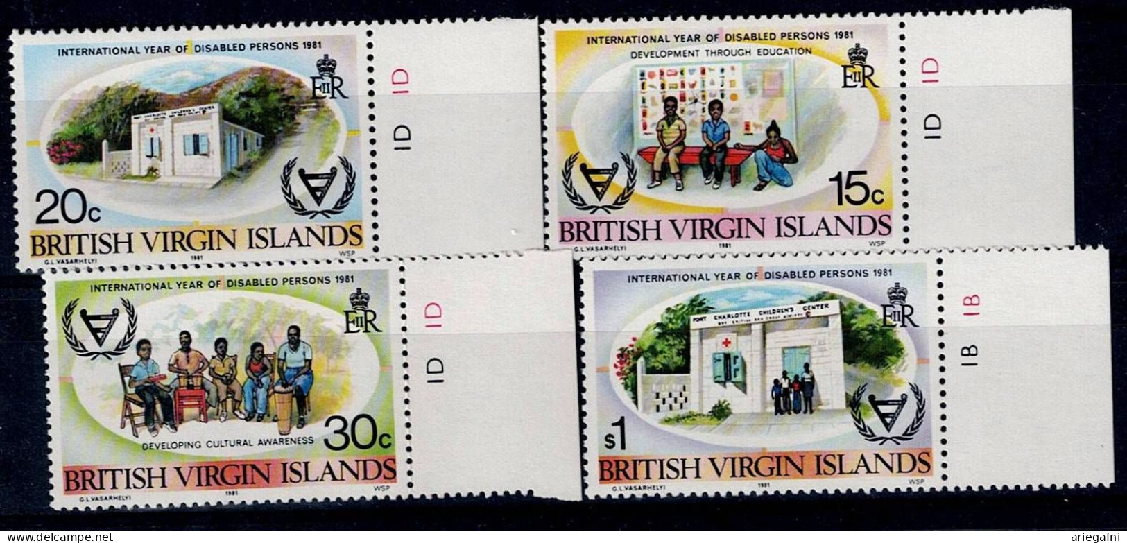 BRITISH VIRGIN ISLANDS 1981  INTERNATIONAL YEAR OF THE DISABLED MI No 415-8 MNH VF!! - British Virgin Islands